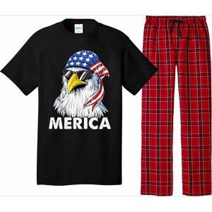 Patriotic Eagle Mullet 4th Of July Usa American Flag Merica Cute Gift Pajama Set