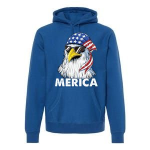 Patriotic Eagle Mullet 4th Of July Usa American Flag Merica Cute Gift Premium Hoodie