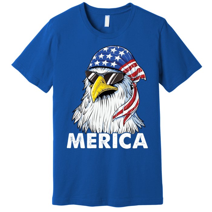 Patriotic Eagle Mullet 4th Of July Usa American Flag Merica Cute Gift Premium T-Shirt