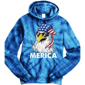 Patriotic Eagle Mullet 4th Of July Usa American Flag Merica Cute Gift Tie Dye Hoodie