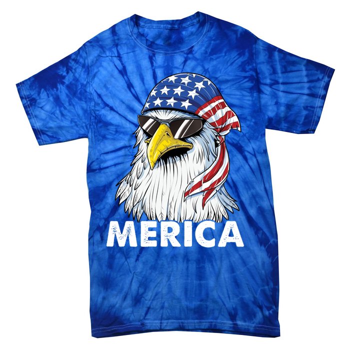 Patriotic Eagle Mullet 4th Of July Usa American Flag Merica Cute Gift Tie-Dye T-Shirt