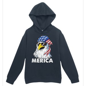 Patriotic Eagle Mullet 4th Of July Usa American Flag Merica Cute Gift Urban Pullover Hoodie