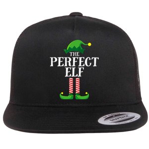 Perfect Elf Matching Family Group Christmas Party Pyjamas Flat Bill Trucker Hat