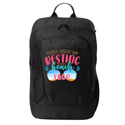 Please Excuse My Resting Beach Face Summer Vibes Beach Vacay Gift City Backpack