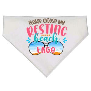 Please Excuse My Resting Beach Face Summer Vibes Beach Vacay Gift USA-Made Doggie Bandana