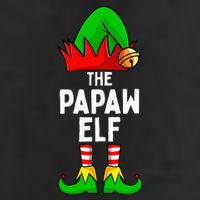 Papaw Elf Matching Family Christmas 7 Panel Mesh Trucker Snapback Hat