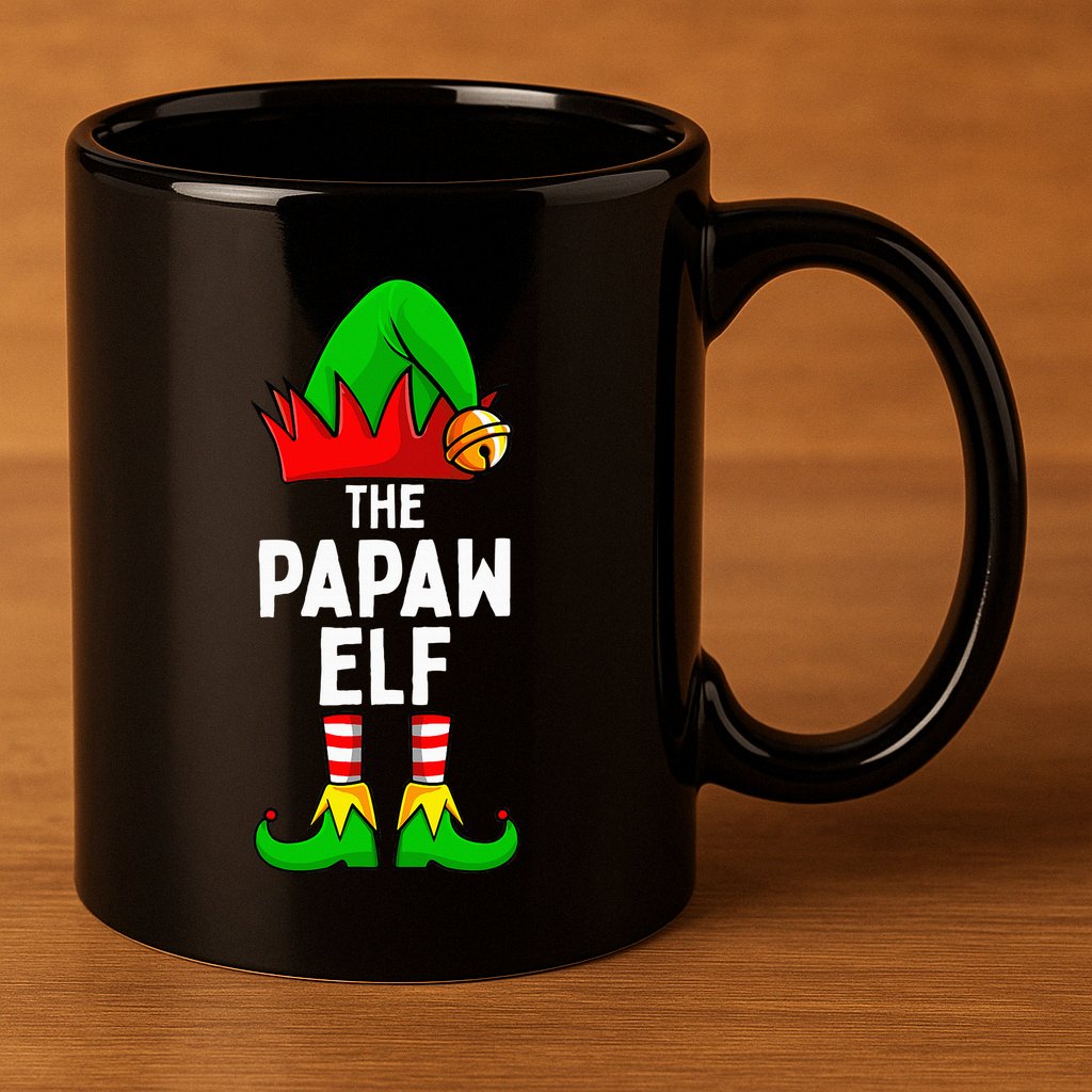 Papaw Elf Matching Family Christmas 11oz C Handle Ceramic Mug