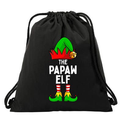 Papaw Elf Matching Family Christmas Drawstring Bag