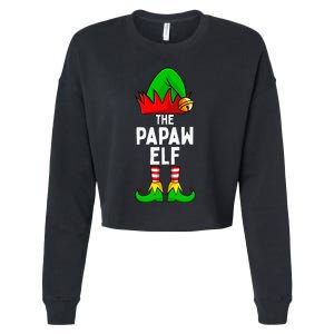 Papaw Elf Matching Family Christmas Cropped Pullover Crew