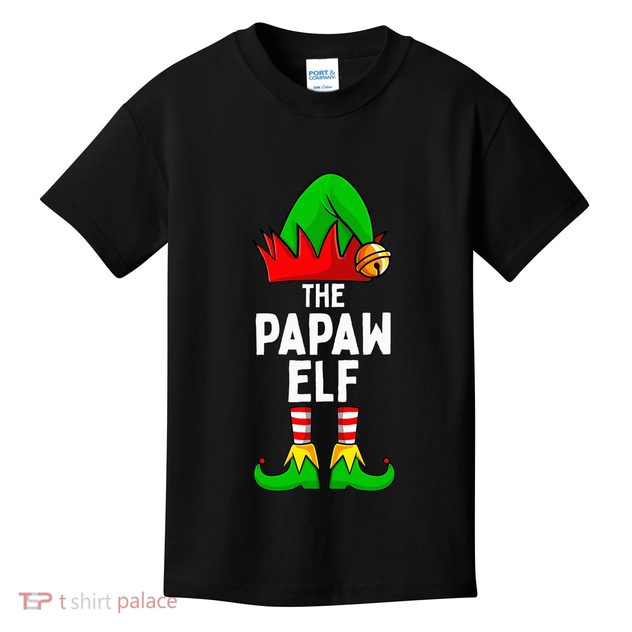 Papaw Elf Matching Family Christmas Kids T-Shirt
