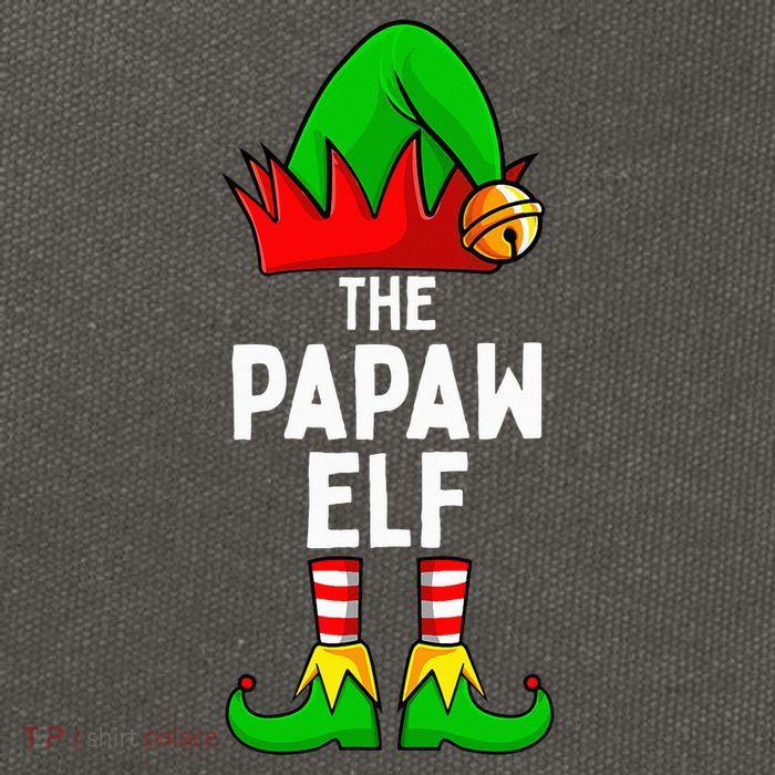 Papaw Elf Matching Family Christmas Cotton Canvas Backpack