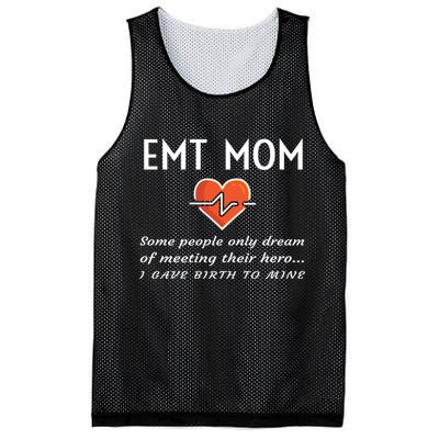 Proud Emt Mom Emergency Medical Technician Mother Quote Gift Mesh Reversible Basketball Jersey Tank