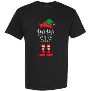 Papa Elf Matching Family Christmas Party Pajama Papa Elf Garment-Dyed Heavyweight T-Shirt