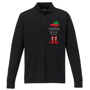 Papa Elf Matching Family Christmas Party Pajama Papa Elf Performance Long Sleeve Polo