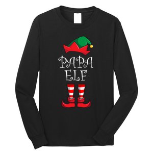 Papa Elf Matching Family Christmas Party Pajama Papa Elf Long Sleeve Shirt