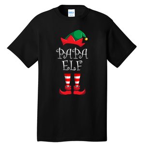 Papa Elf Matching Family Christmas Party Pajama Papa Elf Tall T-Shirt