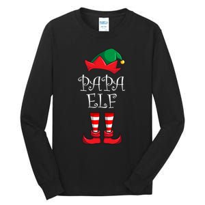 Papa Elf Matching Family Christmas Party Pajama Papa Elf Tall Long Sleeve T-Shirt