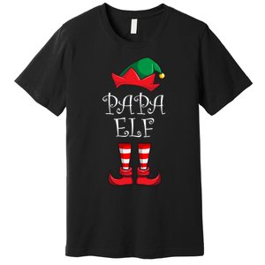 Papa Elf Matching Family Christmas Party Pajama Papa Elf Premium T-Shirt