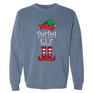 Papa Elf Matching Family Christmas Party Pajama Papa Elf Garment-Dyed Sweatshirt