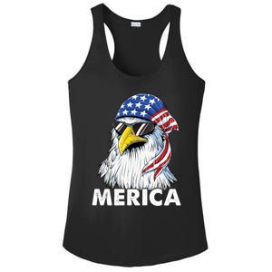 Patriotic Eagle Mullet 4th Of July Usa American Flag Merica Meaningful Gift Ladies PosiCharge Competitor Racerback Tank