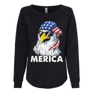 Patriotic Eagle Mullet 4th Of July Usa American Flag Merica Meaningful Gift Womens California Wash Sweatshirt