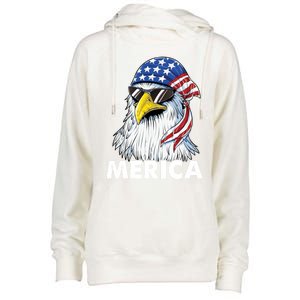 Patriotic Eagle Mullet 4th Of July Usa American Flag Merica Meaningful Gift Womens Funnel Neck Pullover Hood