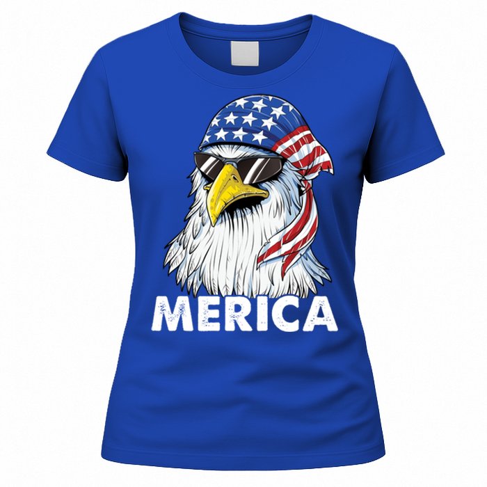 Patriotic Eagle Mullet 4th Of July Usa American Flag Merica Meaningful Gift Women's T-Shirt