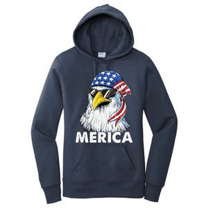 Patriotic Eagle Mullet 4th Of July Usa American Flag Merica Meaningful Gift Women's Pullover Hoodie