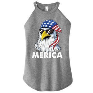 Patriotic Eagle Mullet 4th Of July Usa American Flag Merica Meaningful Gift Women's Perfect Tri Rocker Tank