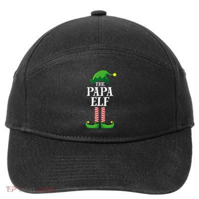 Papa Elf Matching Family Group Christmas Party Pyjamas 7-Panel Snapback Hat