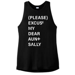 PEMDAS Please Excuse My Dear Aunt Sally Ladies PosiCharge Tri-Blend Wicking Tank