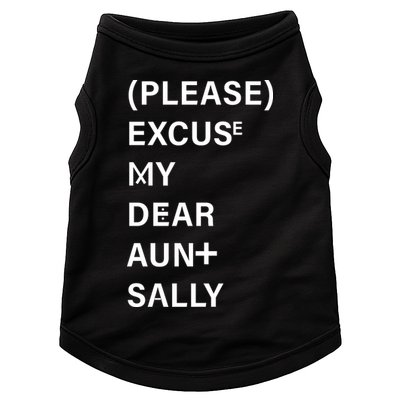 PEMDAS Please Excuse My Dear Aunt Sally Doggie Tank