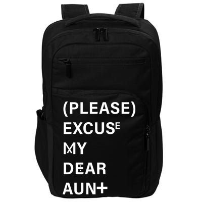 PEMDAS Please Excuse My Dear Aunt Sally Impact Tech Backpack