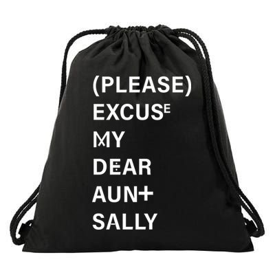 PEMDAS Please Excuse My Dear Aunt Sally Drawstring Bag