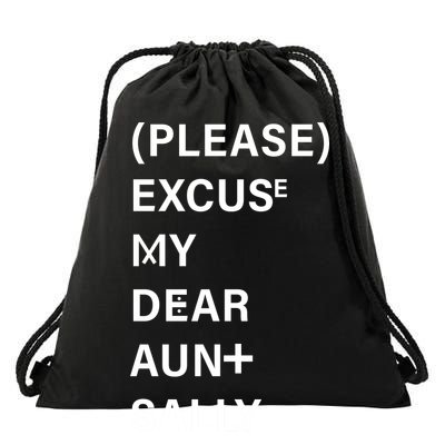 PEMDAS Please Excuse My Dear Aunt Sally Drawstring Bag