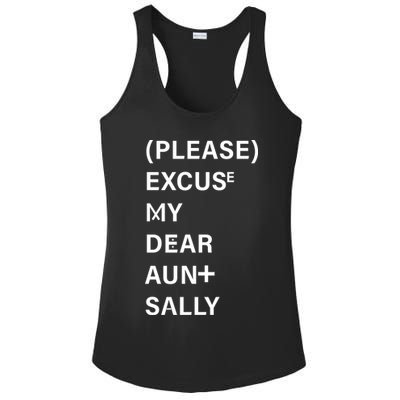 PEMDAS Please Excuse My Dear Aunt Sally Ladies PosiCharge Competitor Racerback Tank