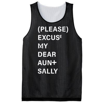 PEMDAS Please Excuse My Dear Aunt Sally Mesh Reversible Basketball Jersey Tank