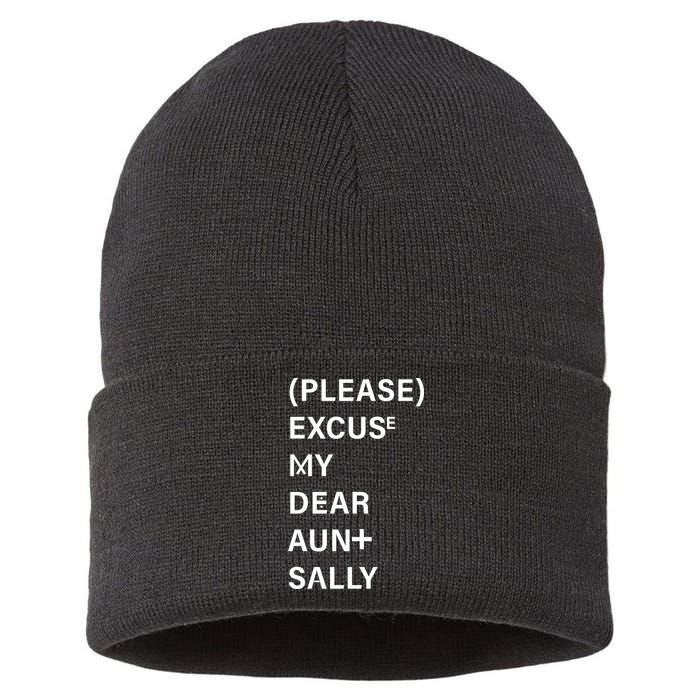 PEMDAS Please Excuse My Dear Aunt Sally Sustainable Knit Beanie