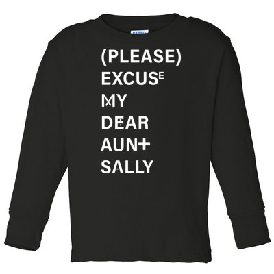 PEMDAS Please Excuse My Dear Aunt Sally Toddler Long Sleeve Shirt