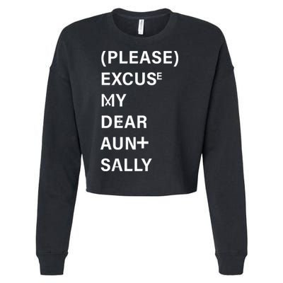 PEMDAS Please Excuse My Dear Aunt Sally Cropped Pullover Crew
