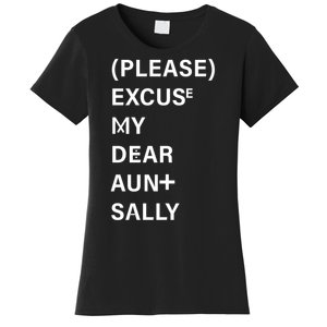 PEMDAS Please Excuse My Dear Aunt Sally Women's T-Shirt