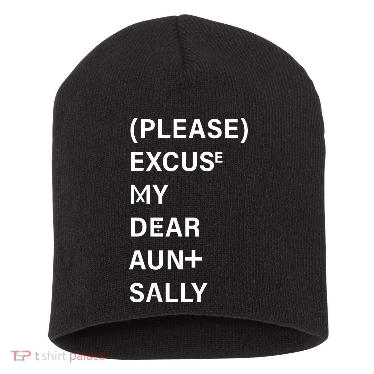 PEMDAS Please Excuse My Dear Aunt Sally Short Acrylic Beanie