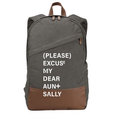 PEMDAS Please Excuse My Dear Aunt Sally Cotton Canvas Backpack