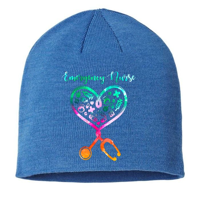 Peds Ed Nurse Rn Er Pediatric Emergency Nursing Heart Love Gift Sustainable Beanie