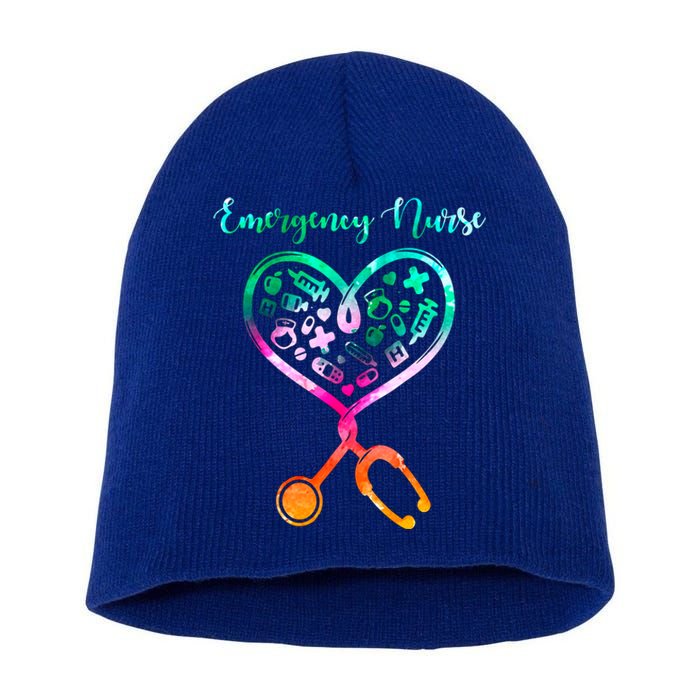 Peds Ed Nurse Rn Er Pediatric Emergency Nursing Heart Love Gift Short Acrylic Beanie