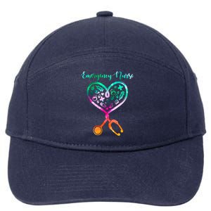 Peds Ed Nurse Rn Er Pediatric Emergency Nursing Heart Love Gift 7-Panel Snapback Hat