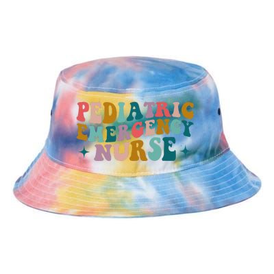 Pediatric ER Nurse Emergency Room RN Nursing Groovy Retro Tie Dye Newport Bucket Hat