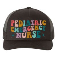 Pediatric ER Nurse Emergency Room RN Nursing Groovy Retro Yupoong Adult 5-Panel Trucker Hat