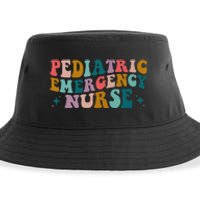 Pediatric ER Nurse Emergency Room RN Nursing Groovy Retro Sustainable Bucket Hat