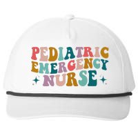 Pediatric ER Nurse Emergency Room RN Nursing Groovy Retro Snapback Five-Panel Rope Hat